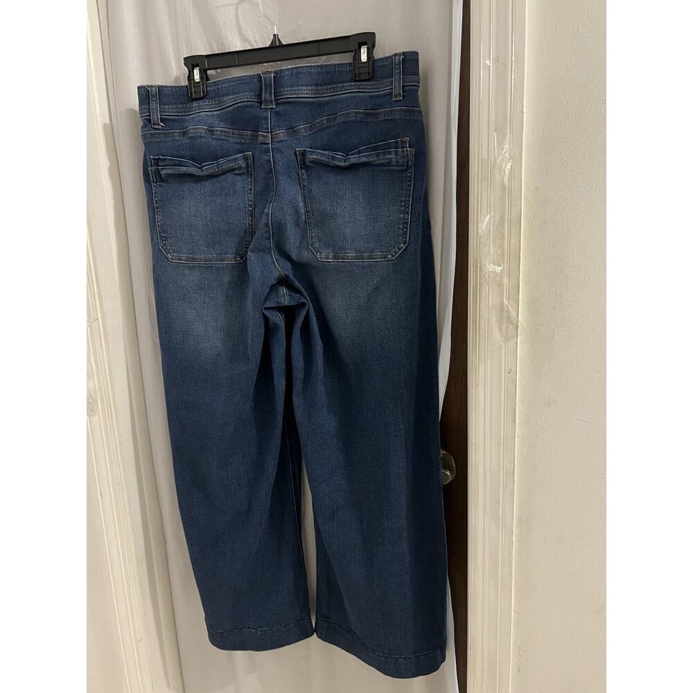 Democracy Ab Solution Skyrise Crop Wide Leg w/ Tulip Hem Jeans Size 16W - Picture 4 of 7
